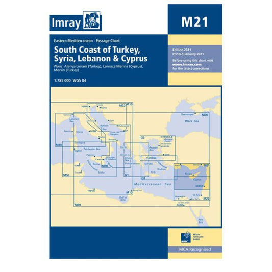 M21 South Coast of Turkey, Syria, Lebanon & Cyprus (Imray Chart)