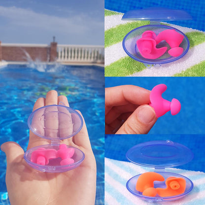 Waterproof Earplugs for Swimming. Adult Size.