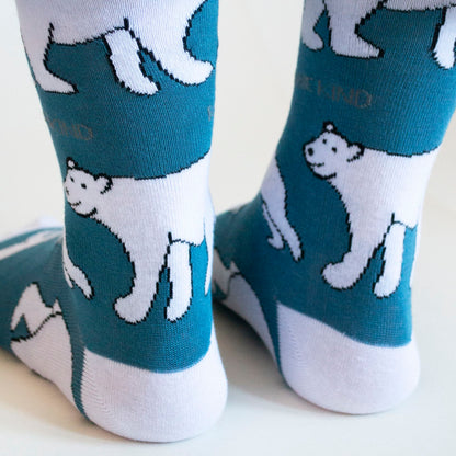 Save the Polar Bears Bamboo Socks