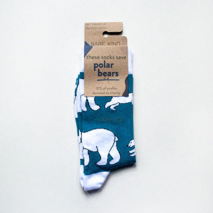 Save the Polar Bears Bamboo Socks