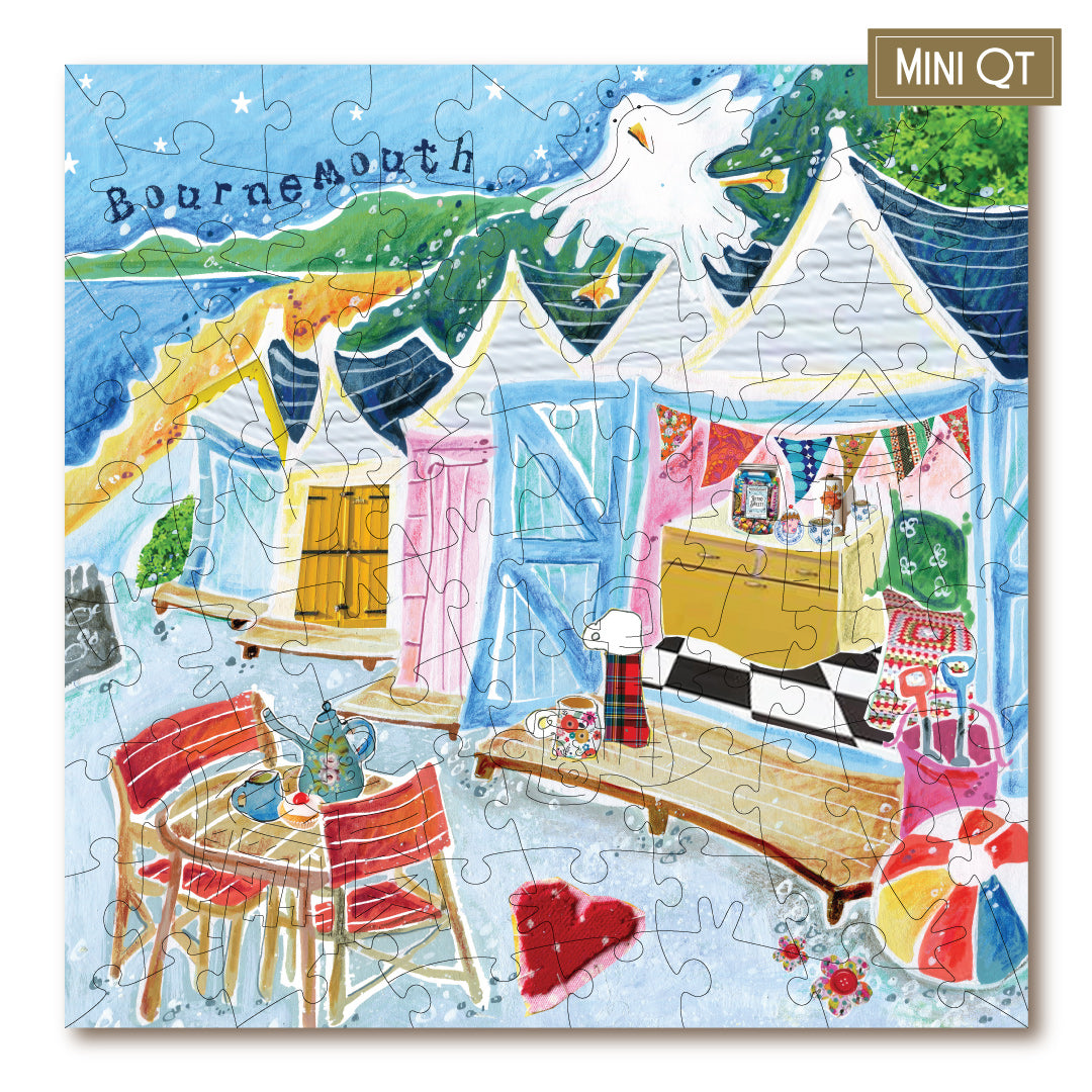 Bournemouth Beach Huts MINI QT Victory Wooden Puzzles