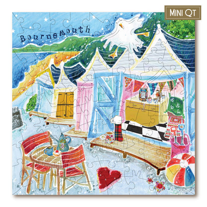 Bournemouth Beach Huts MINI QT Victory Wooden Puzzles