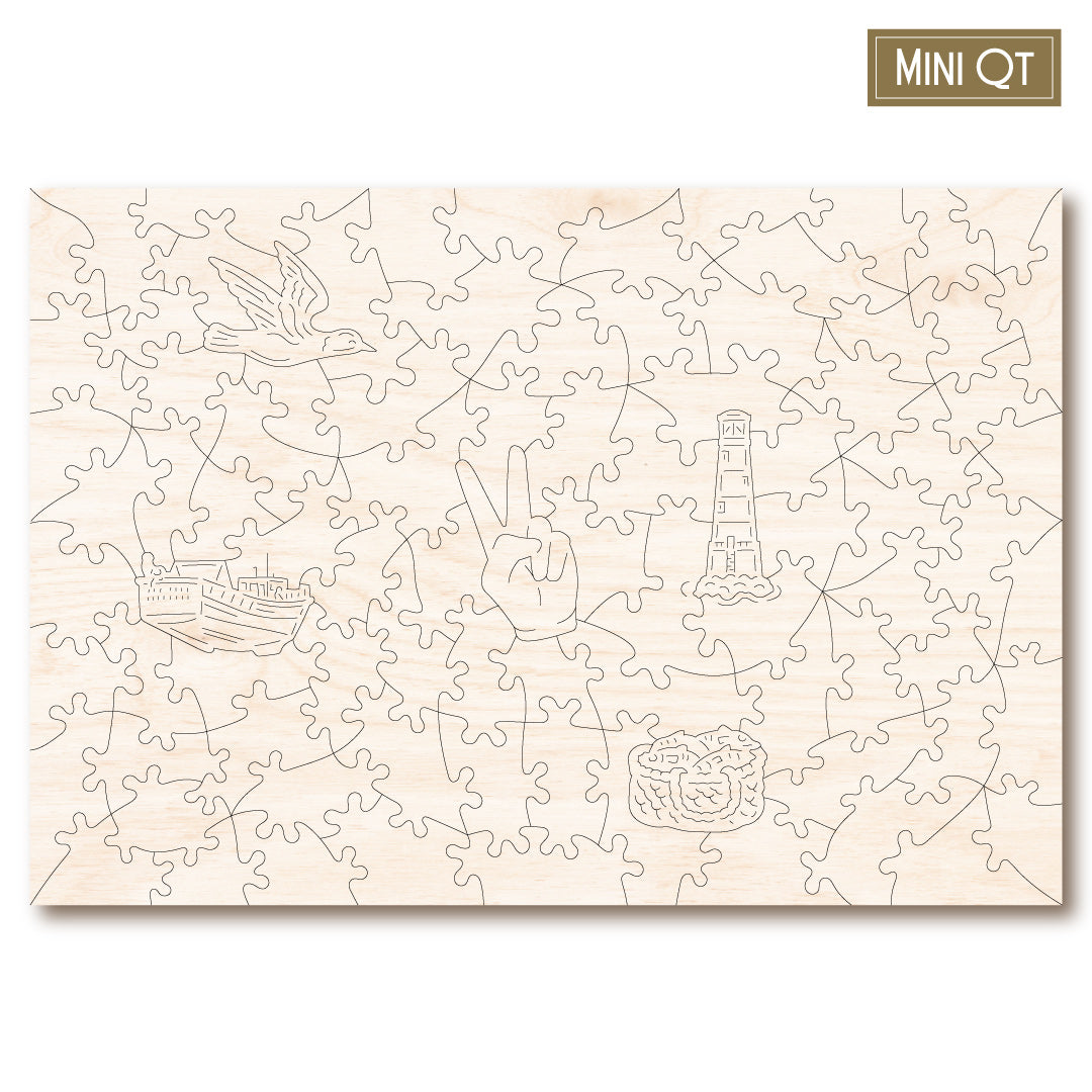 Fishing Boat & Harbour MINI QT Victory Wooden Puzzles