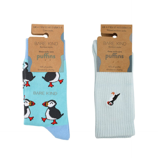 The Blue Puffin 2 Pack Bamboo Sock Set