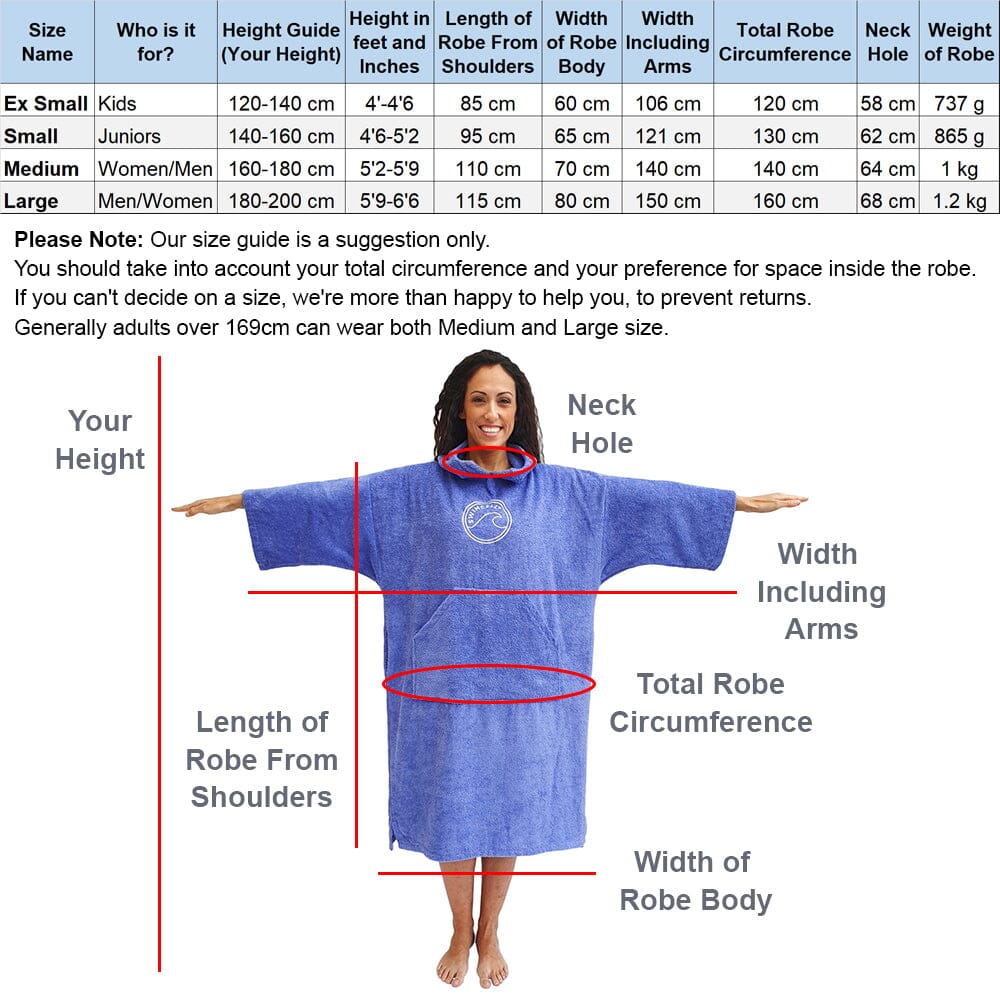 Towelling Changing Robe -100% Cotton