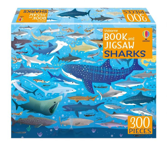 Usborne Book and Jigsaw - Sharks