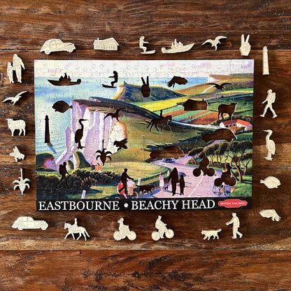 Vintage Poster - Eastbourne - Victory Wooden Puzzles
