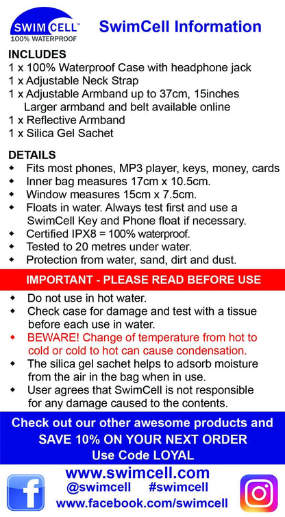 SwimCell Waterproof Phone Armband Case
