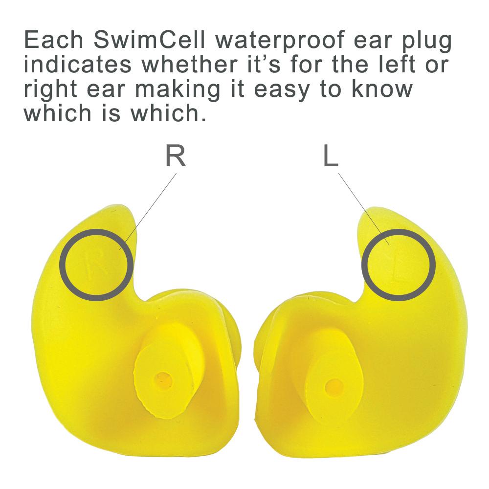 Waterproof Earplugs for Swimming. Adult Size.