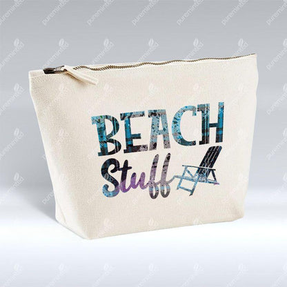 Beach Stuff - Zip Pouch bag by Pureminted