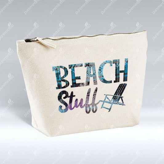 Beach Stuff - Zip Pouch bag by Pureminted