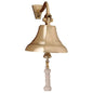 6-Inch Brass Bell With White Monkey's Fist Lanyard