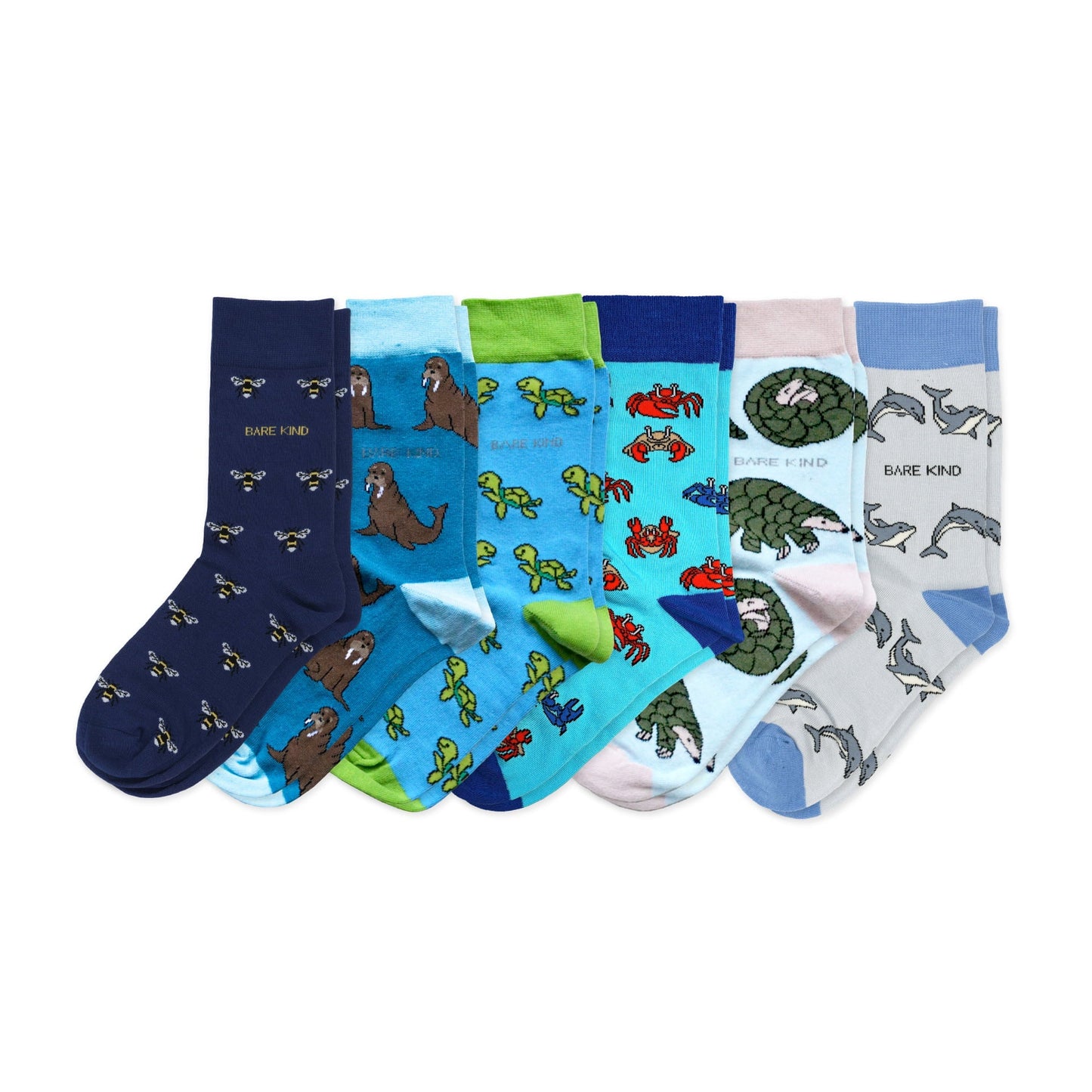 Blue Lover 6 Bamboo Sock Set