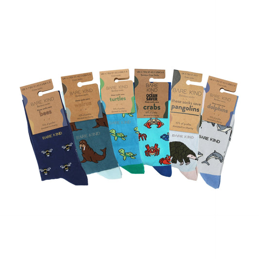 Blue Lover 6 Bamboo Sock Set