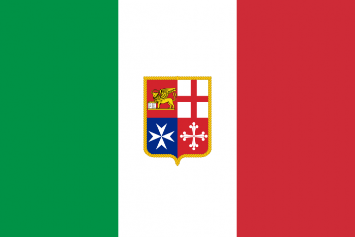 Italy Sewn Merchant Courtesy Flag