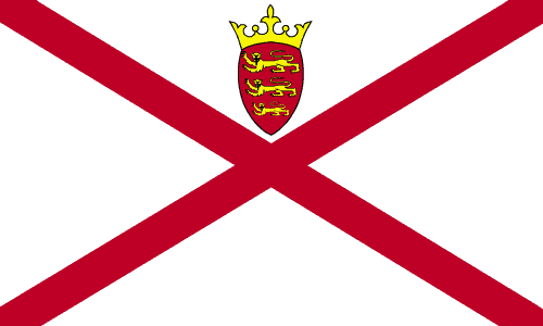 Jersey Saltire Sewn Courtesy Flag