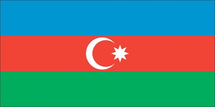 Azerbaijan Courtesy Flag