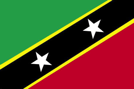St Kitts & Nevis Courtesy Flag