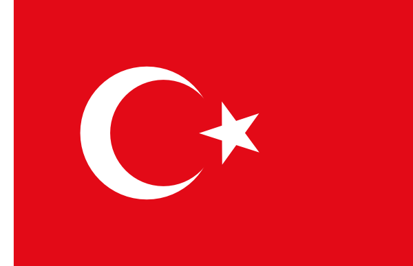 Turkey Sewn Courtesy Flag