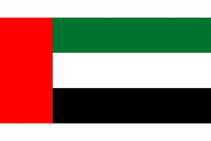 United Arab Emirates Courtesy Flag