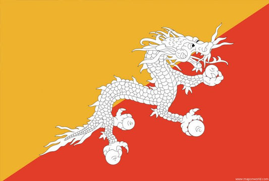 Bhutan Courtesy Flag