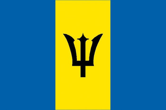 Barbados 12 x 9 Courtesy Flag Polyester