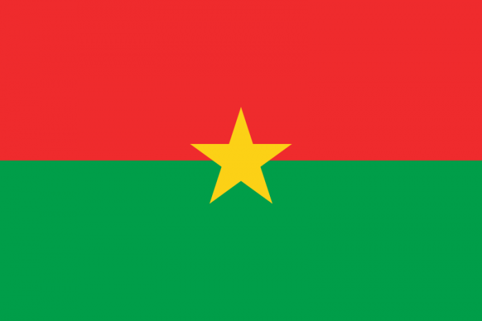 Burkina Faso Courtesy Flag