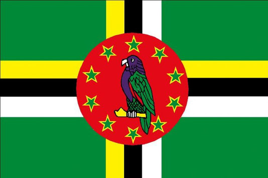 Dominica 12 x 9 Courtesy Flag Polyester