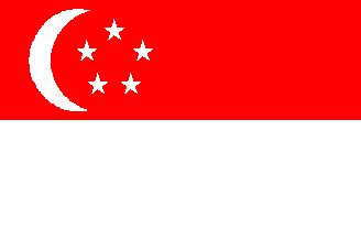 Singapore 12 x 9 Courtesy Flag Polyester