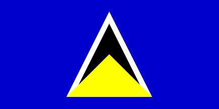 St.Lucia 12 x 9 Courtesy Flag Polyester