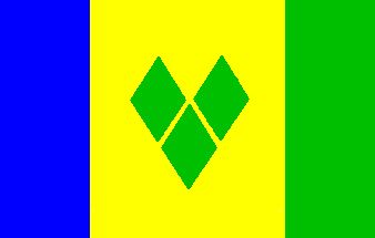 St. Vincent 12 x 9 Courtesy Flag Polyester