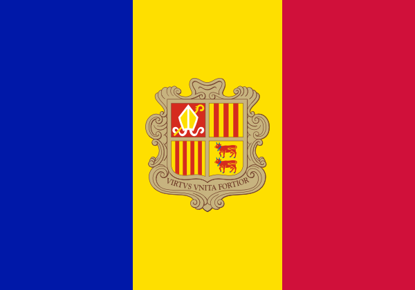 Andorra Courtesy Flag