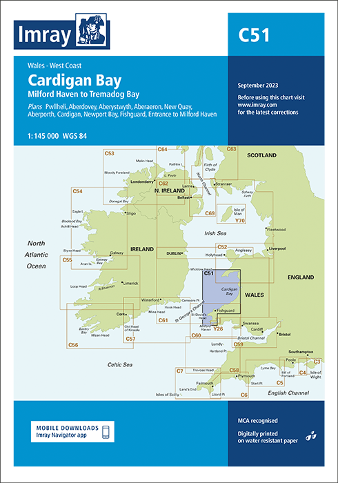 C51 Cardigan Bay - Milford Haven to Tremadog Bay (Imray Chart)