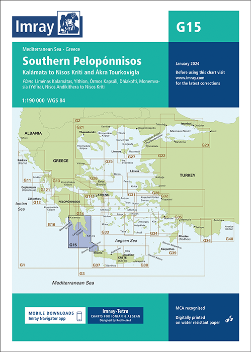 G15 Southern Pelopónnisos (Imray Chart)