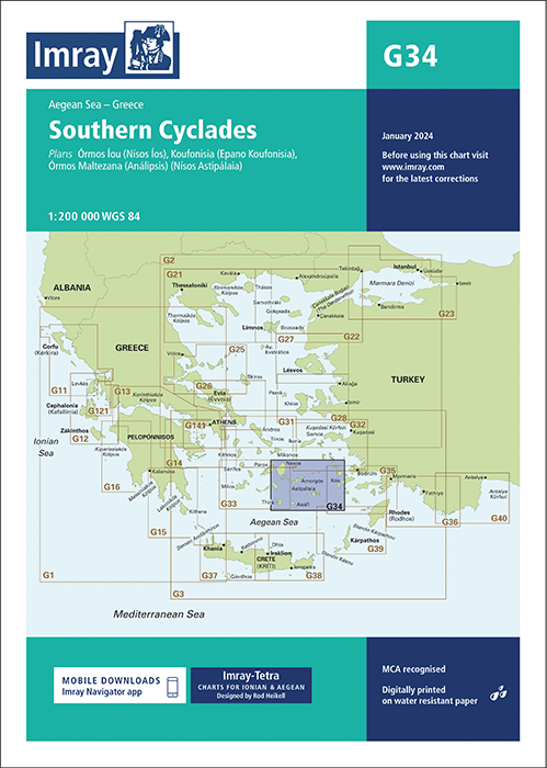 G34 Southern Cyclades - East Sheet (Imray Chart)