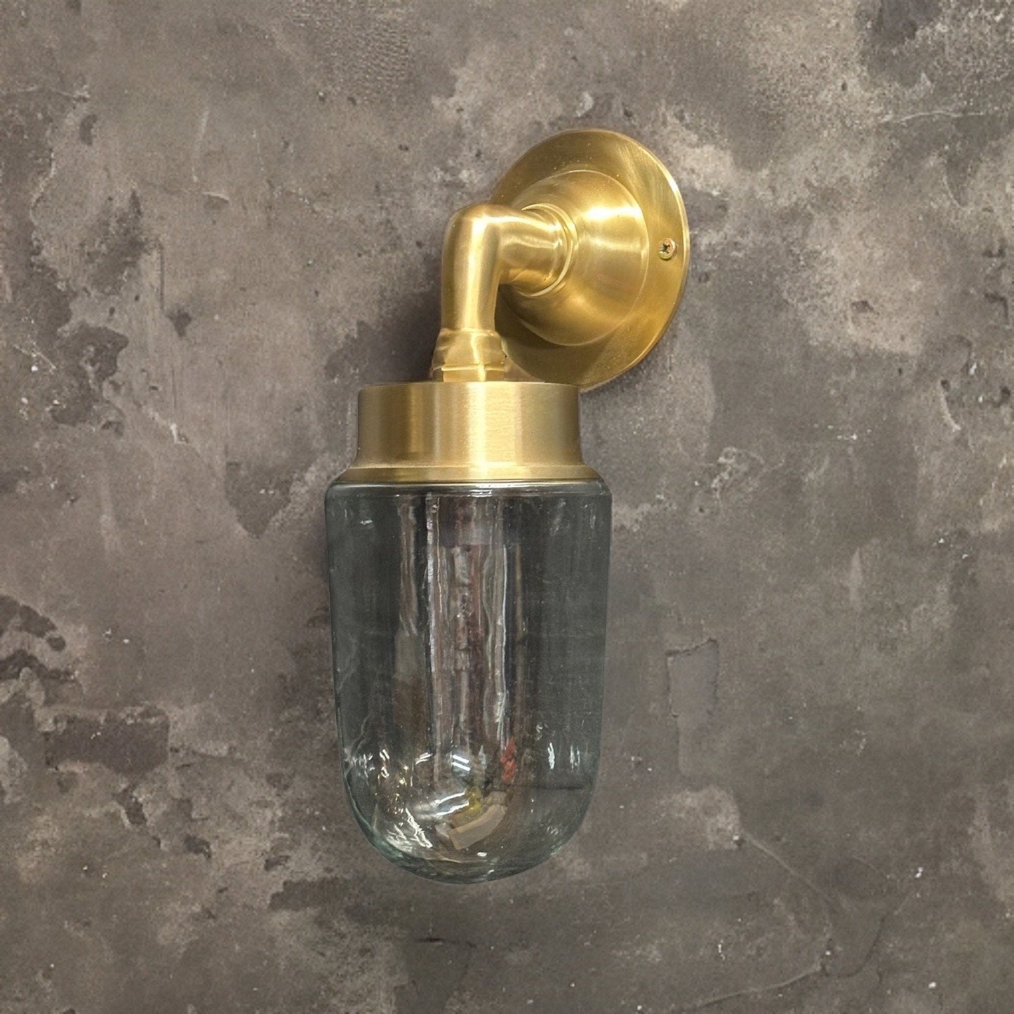 Paston ~ Bulkhead Outdoor & Bathroom Sconce Wall Light Solid Brass |  11.5 Inch