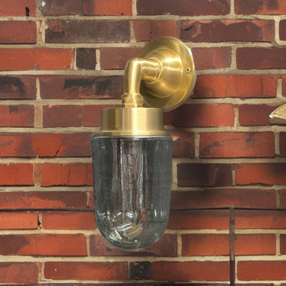Paston ~ Bulkhead Outdoor & Bathroom Sconce Wall Light Solid Brass |  11.5 Inch