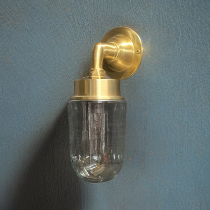 Paston ~ Bulkhead Outdoor & Bathroom Sconce Wall Light Solid Brass |  11.5 Inch