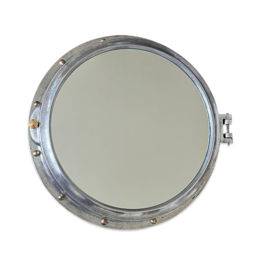 Oversized XL Porthole Mirror Solid Cast Nautical Industrial US Navy Deck Yacht Master by Maxlume  ~ 65cm