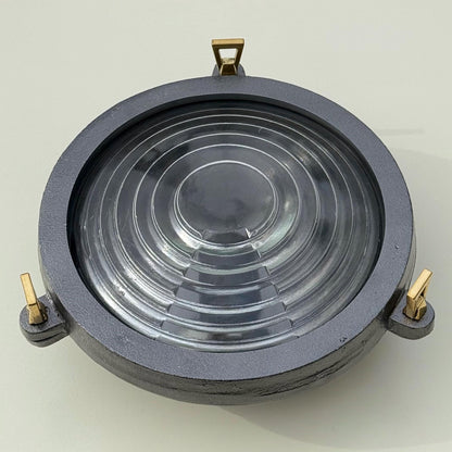 Wroxham ~ Cast Pewter Coastal Lighthouse Wall Light Industrial Ceiling Fixture - Boat-Stuff