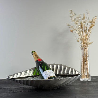 Clamshell Solid Cast Champagne Ice Bucket - Wine Cooler