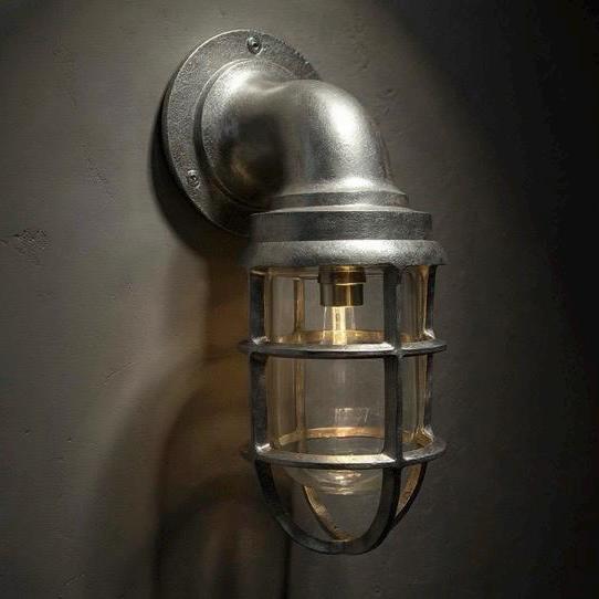 Beachamwell ~ Raw Cast Pewter Bulkhead Outdoor & Bathroom Sconce Wall Light ~ 10.5 Inch - Boat-Stuff