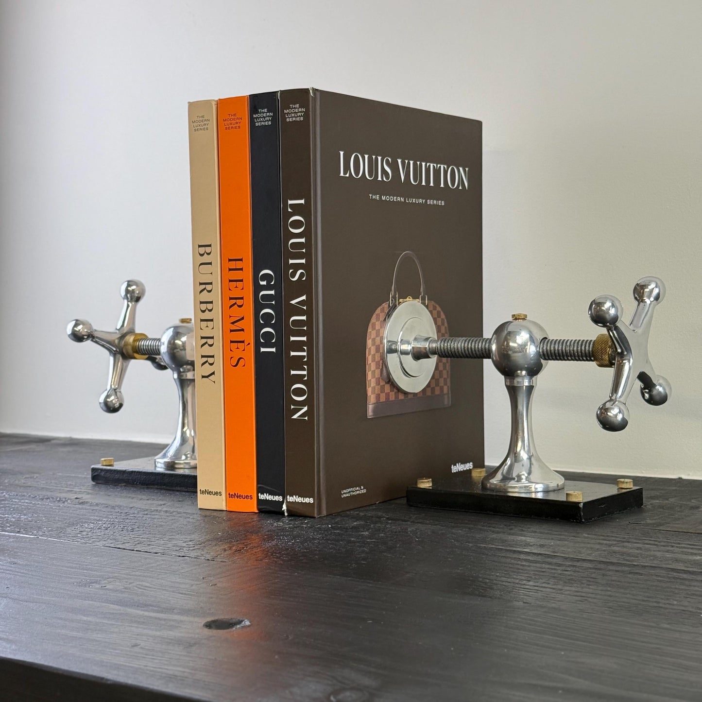 Windlass Bookend Retro Book DVD Organizer