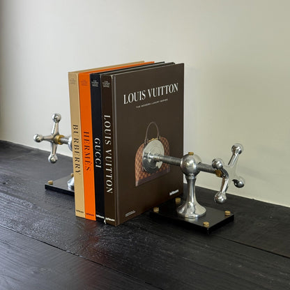 Windlass Bookend Retro Book DVD Organizer