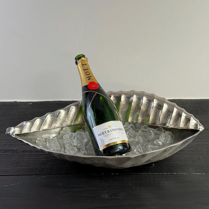 Clamshell Solid Cast Champagne Ice Bucket - Wine Cooler