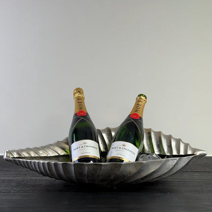 Clamshell Solid Cast Champagne Ice Bucket - Wine Cooler