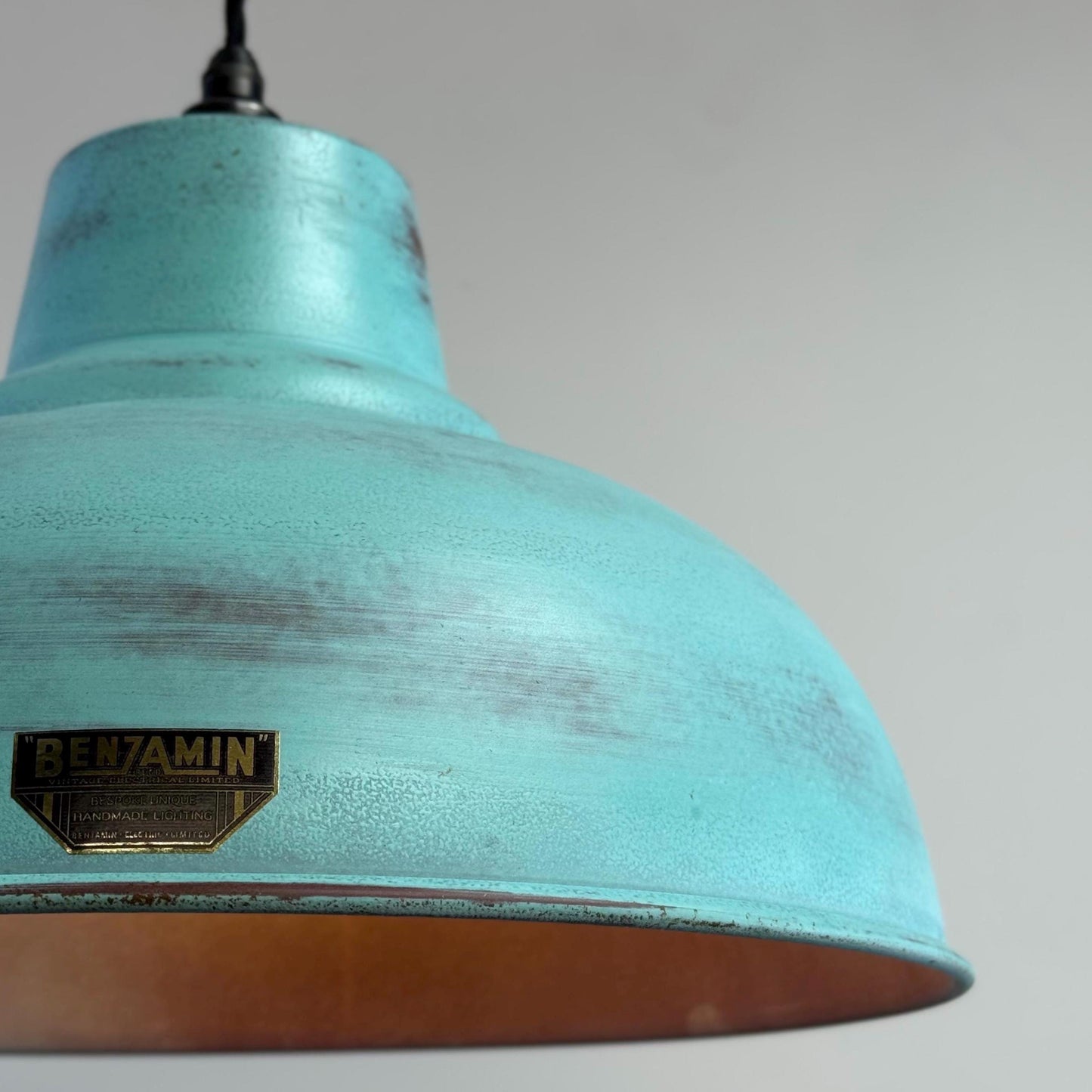 Salthouse XL - Copper Verdigris Patina Industrial Lampshade Pendant Light - 14.5 Inch