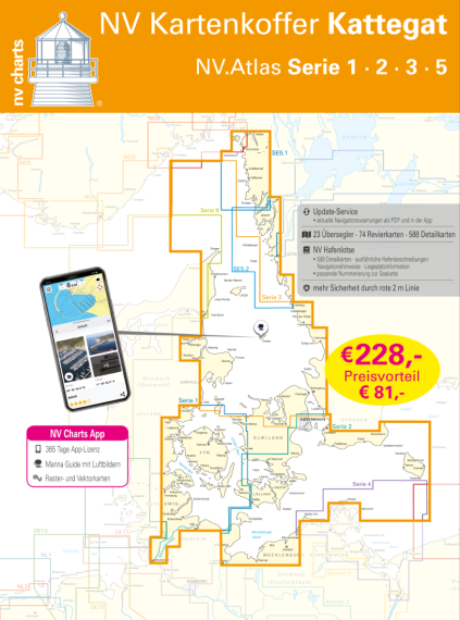 NV Atlas Chart Box - Germany to Norwegian Border - Series 1, 2, 3, 5.1& 5.2 - Boat-Stuff