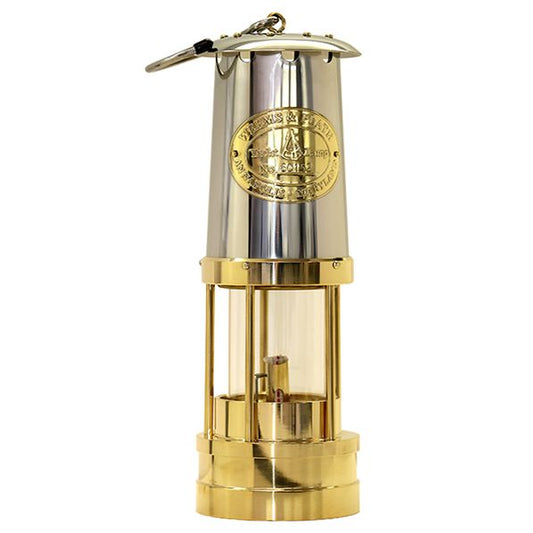 Brass Yacht Lamp with Stainless Steel Bonnet