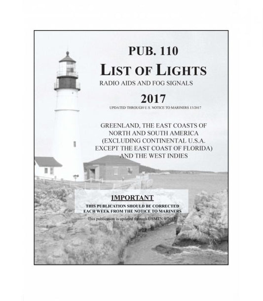 Pub. 110 List of Lights- Radio Aids and Fog Signals